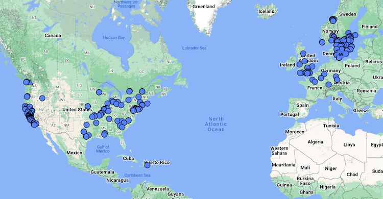 Acaulon muticum var. rufecens distribution