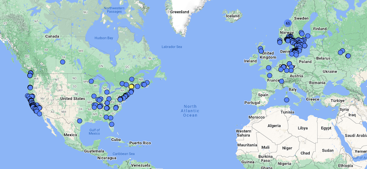 Ephemerum serratum distribution